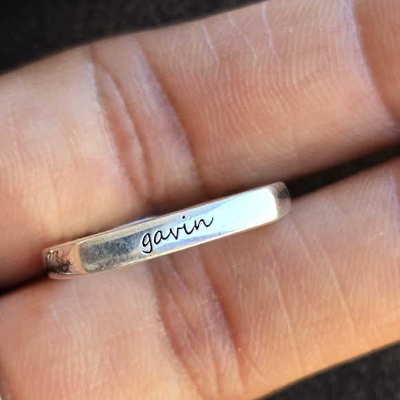 Sterling silver 925 "gavin" script personalized name ring - Picture 14 of 16